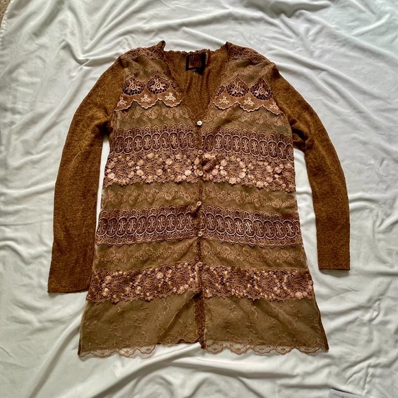 Lianne Barnes Long Lace Cardigan - Picture 2 of 8